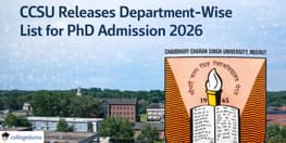 CCSU Releases Department Wise List for PhD Admission 2026